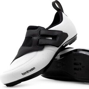 Tommaso Veloce II Cycling Shoes White Black EU 45 Road Bike Shoes Clip-In Unisex